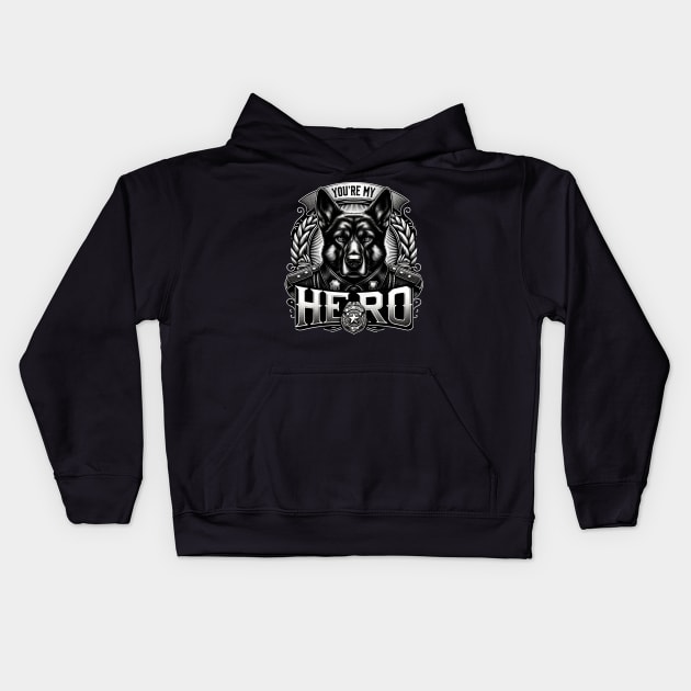 Pooch Police Partner Kids Hoodie by EternalEntity